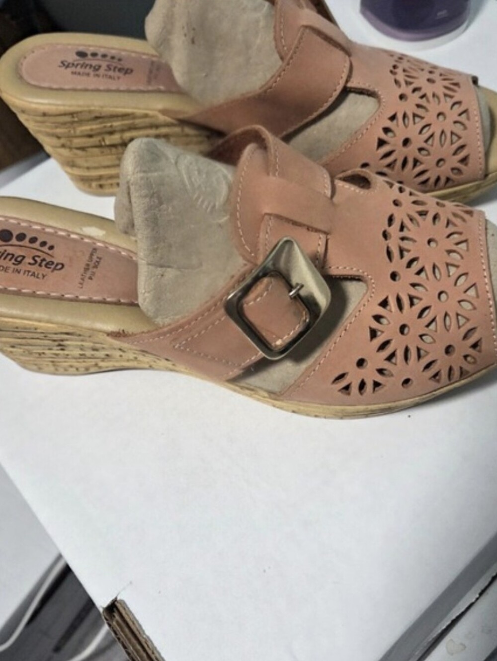 Spring Step Open-Toe Wedges - Picture 2 of 10